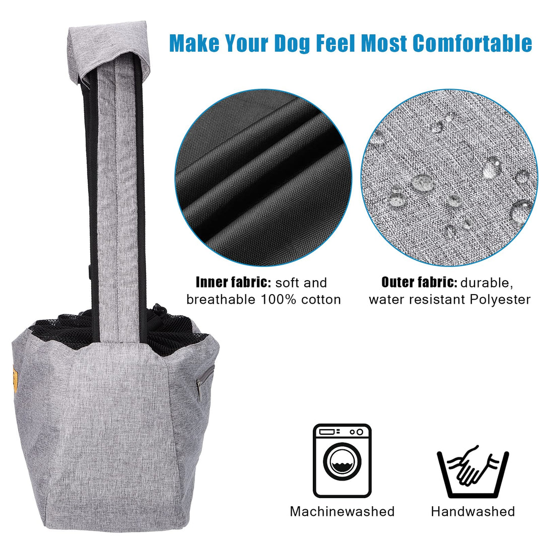 Pet Sling Carrier, Fits 15 to 25lbs Extra-Large Dog/Cat Sling Carrier Reversible and Hands-Free Dog Bag with Adjustable Strap and Pocket Shoulder Pad for Outdoor Travel Hiking