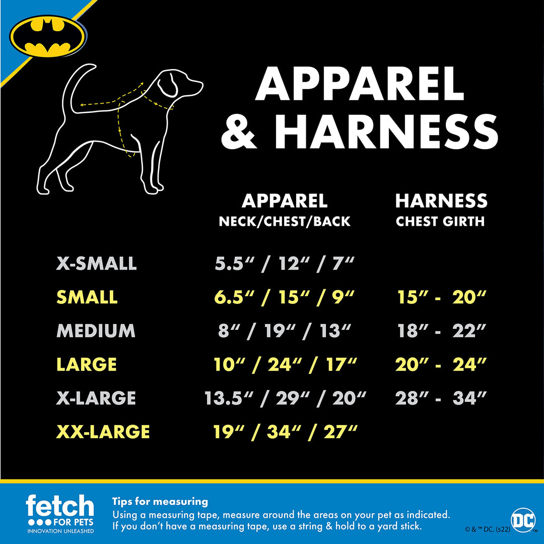 for Pets Batman T Shirt for Dogs in Size X-Large (XL) | Batman Logo Dog Shirt | Dog Clothes for Large Dogs, Batman Pet Shirt with Logo, Superhero Dog Shirt