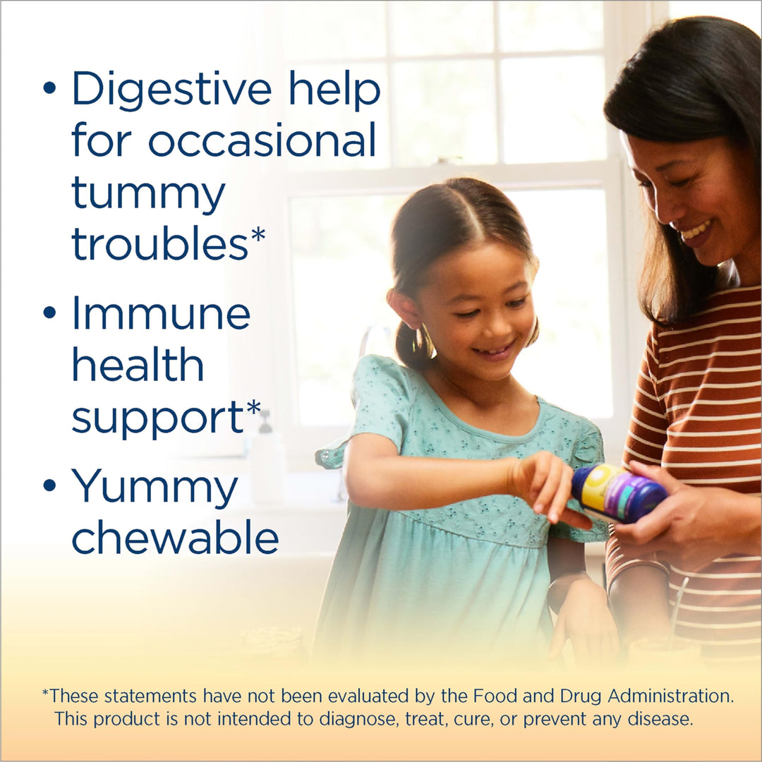 Kids Probiotic Gummies, Supports Digestive & Immune Health, Prebiotics & Probiotics, Raspberry, 30 Gummies