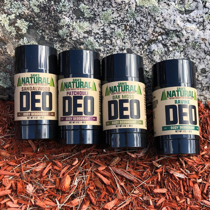 Sam’s Natural Deodorant - Patchouli - Holiday Gifts - Stocking Stuffers - Aluminum Free DEO - No phthalates, parabens, sulfates, or dyes - For Men, Women, Unisex - Vegan, Cruelty Free - 3 oz