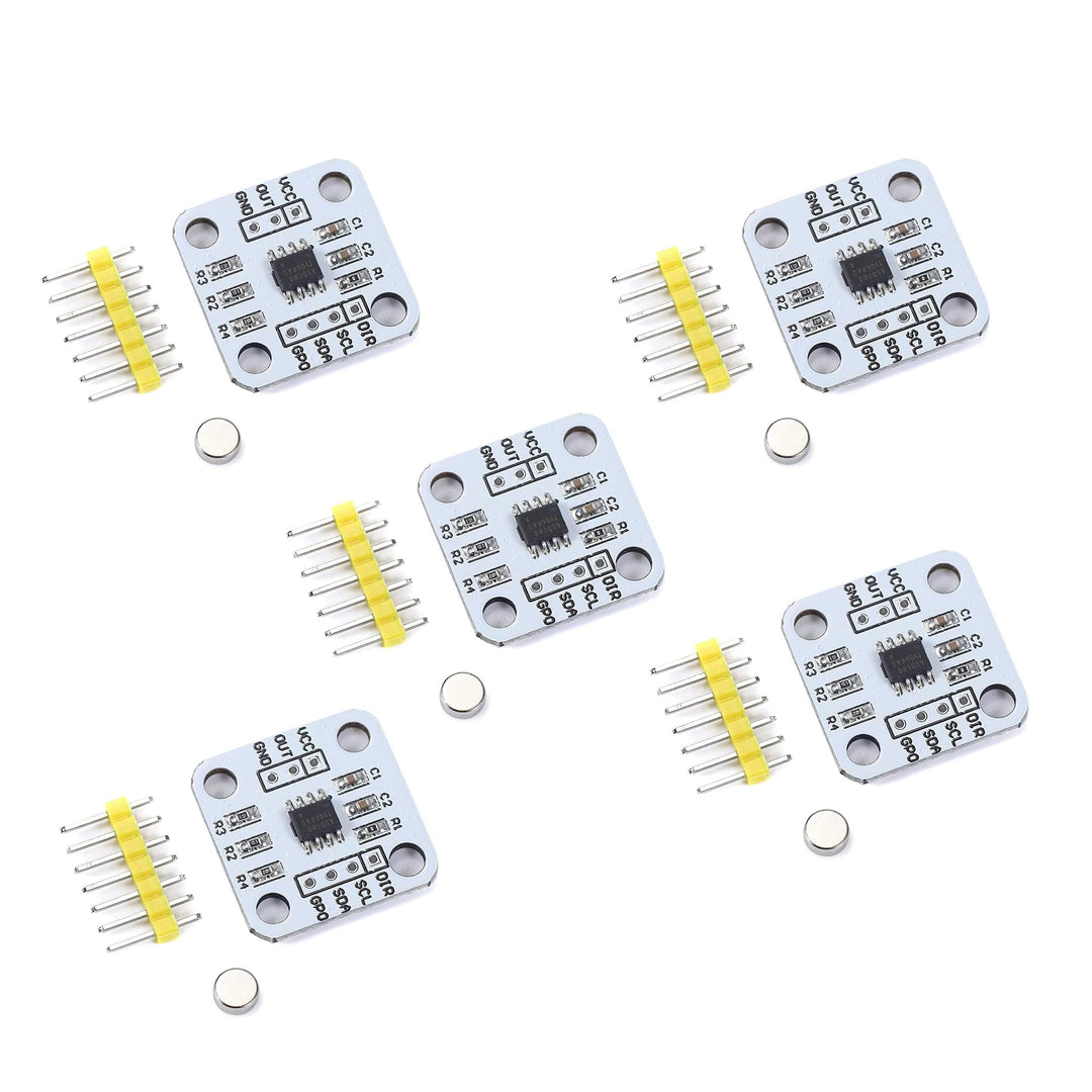AS5600 Magnetic Encoder 12bit high Precision Magnetic Induction Angle Measurement Sensor Module 3.3V (5PCS)