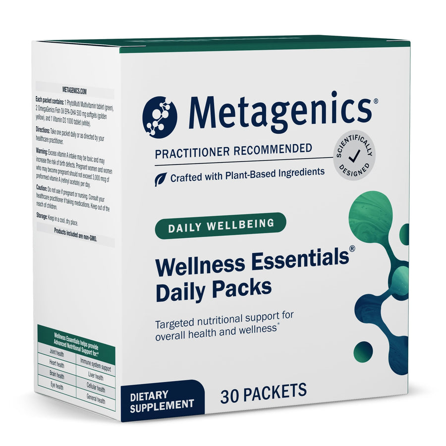 Wellness Essentials Daily Packs - 30 Daily Multivitamin Packs - Heart Health Support* - With Vitamin A, C, D, E - Omega-3 Fatty Acids - Non-GMO & Gluten Free - 30 Packets