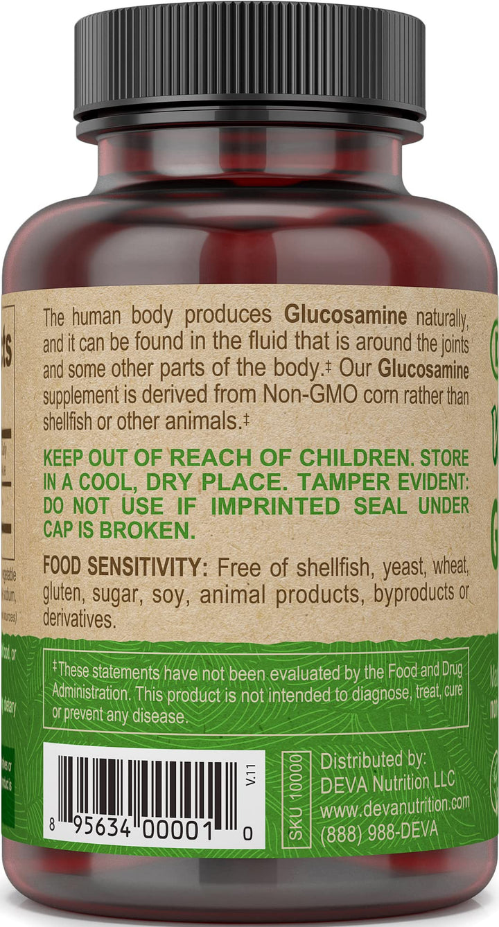 Vegan Vitamins Glucosamine Tablets, 90-Count Bottle