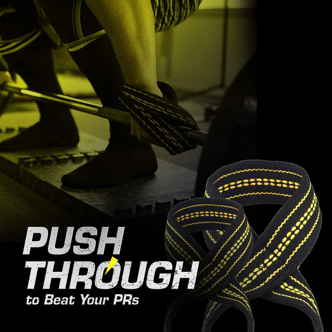 Deadlift Straps Figure 8 Lifting Strap for Power Lifters Weightlifters Workout Lifting Straps - 3 Sizes Small Medium Large - Weight Lifting Straps Non Slip Padded Dead Lift Straps Figure 8 Straps