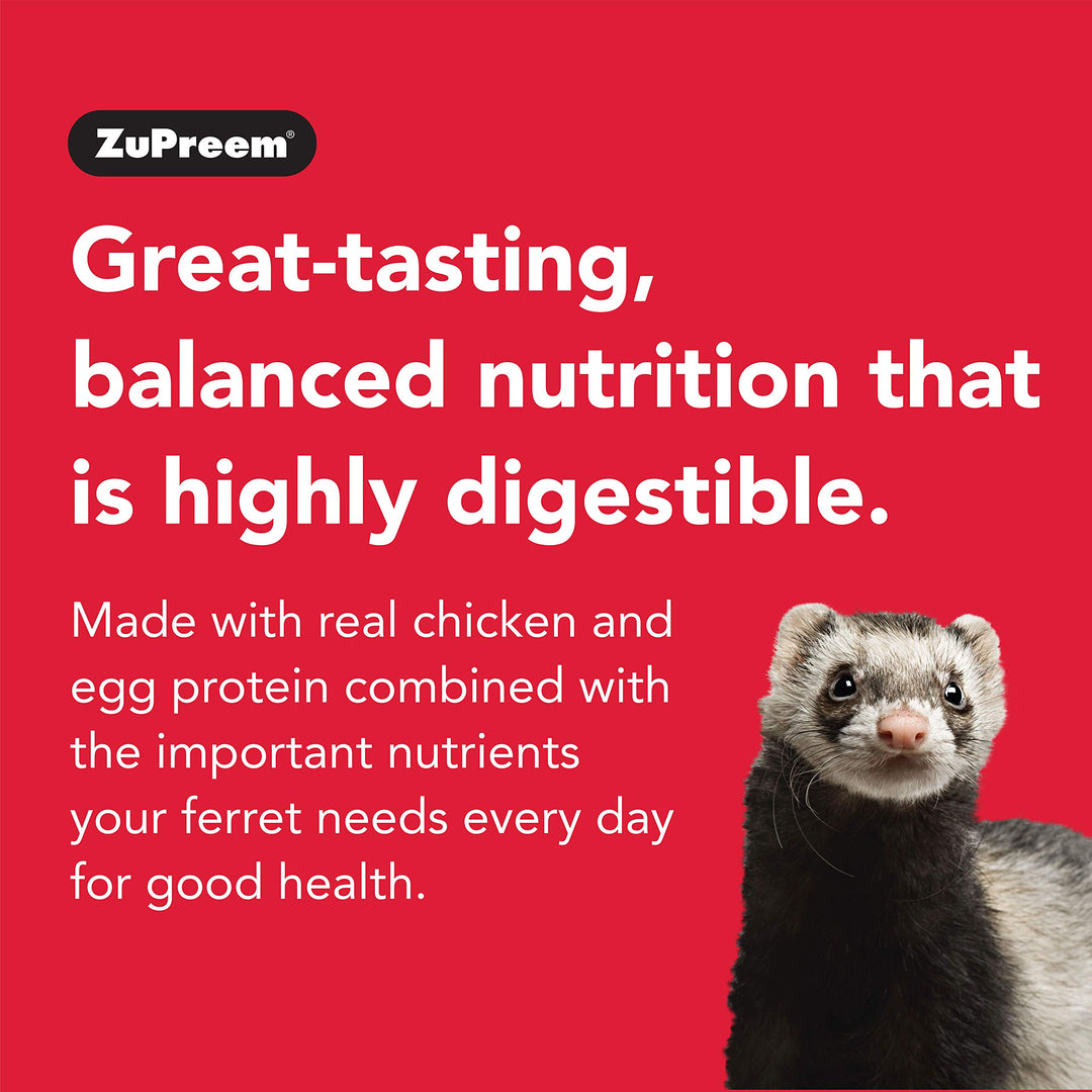 Premium Daily Ferret Food, 8 lb - Made in USA, Complete Nutrition Diet, Highly Digestible, No Corn