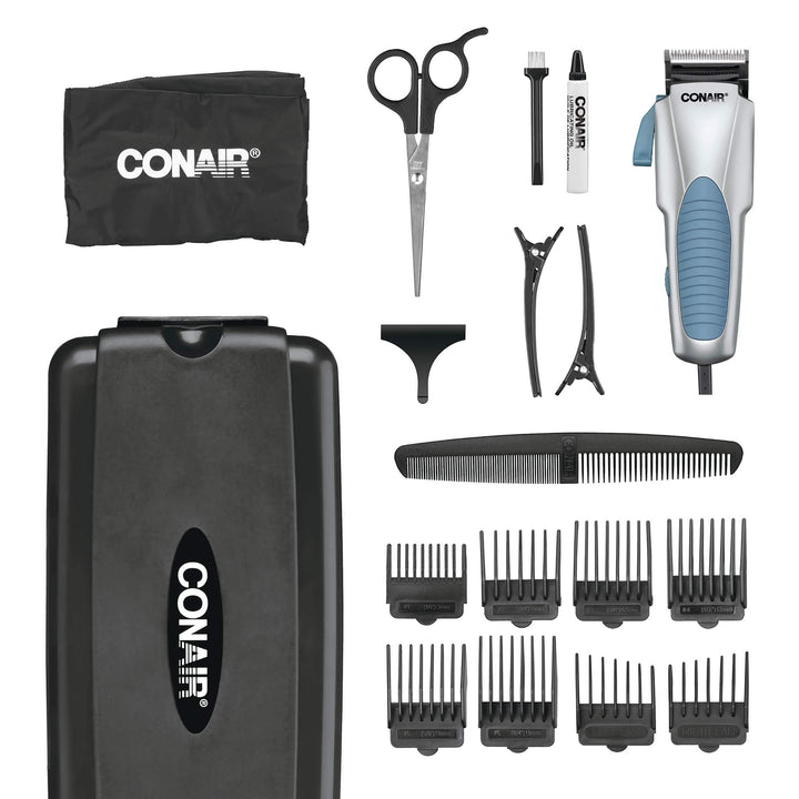 MAN Custom Cut, Hair Clippers for Men, No Slip Grip 18-piece Home Hair Cutting Kit