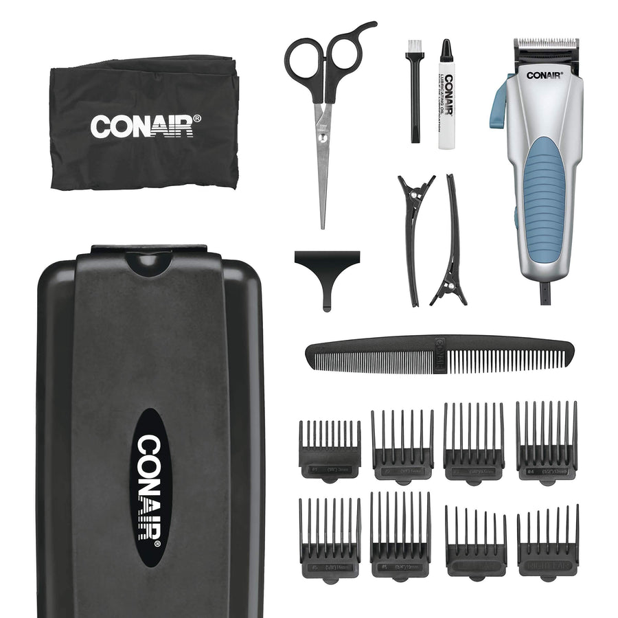 MAN Custom Cut, Hair Clippers for Men, No Slip Grip 18-piece Home Hair Cutting Kit