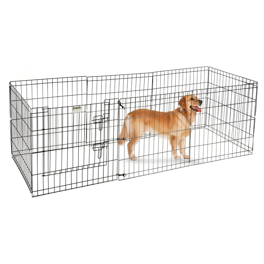 24 Exercise Playpen for Dogs Eight 24 x 24 High Panels with Gate