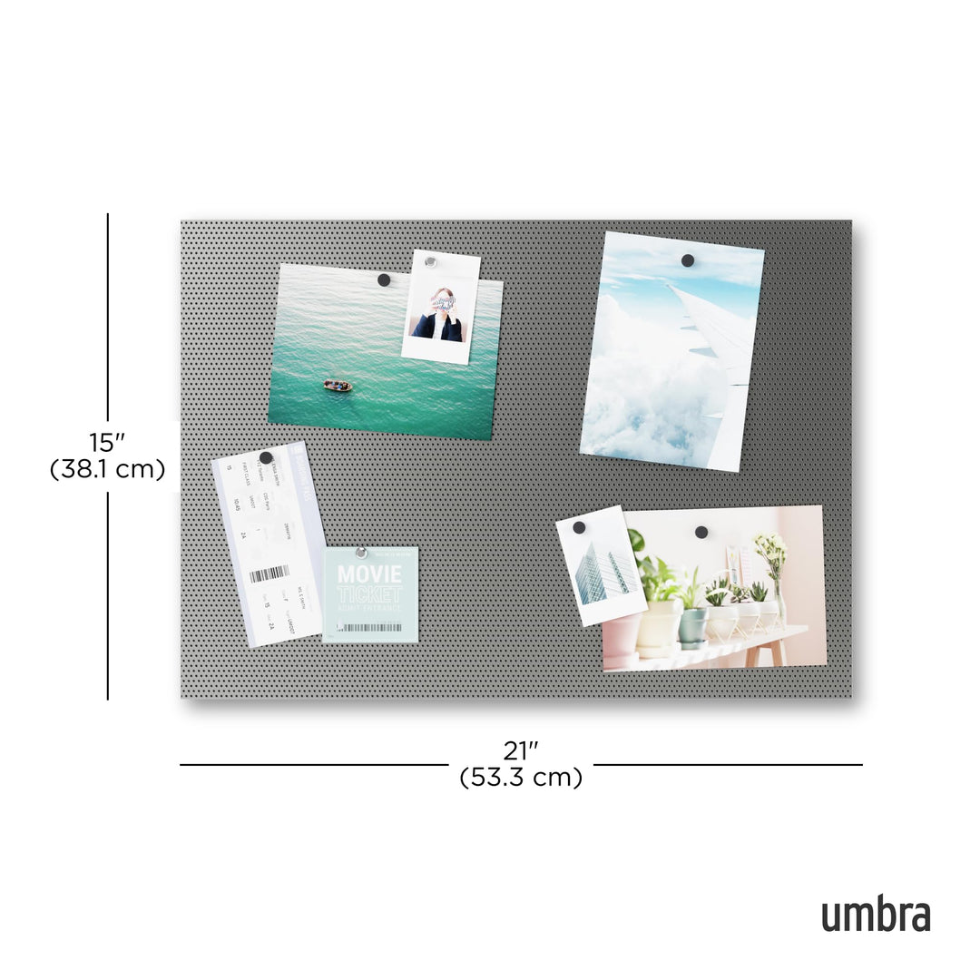 Bulletboard – Cork Board, Bulletin Board and Magnetic Board for walls – Modern Look with Dual Surface Design – Includes 12 Pushpins and 12 Magnets, 21x15 Inches