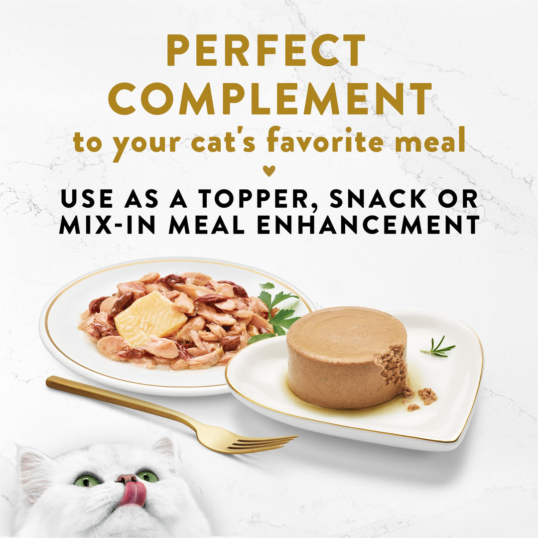 Purina Appetizers Lickable Grain Free Wet Cat Food Topper Skipjack Tuna Appetizer with Sole - (Pack of 10) 1.1 oz. Trays