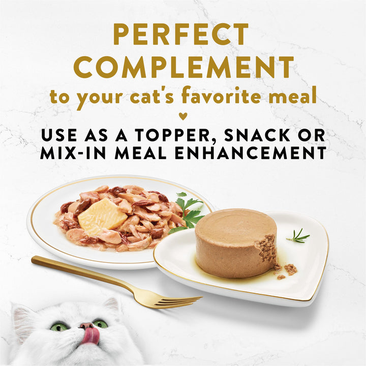 Purina Appetizers Lickable Grain Free Wet Cat Food Topper Skipjack Tuna Appetizer with Sole - (Pack of 10) 1.1 oz. Trays