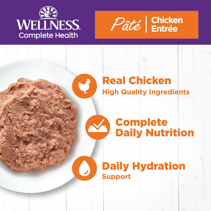 Complete Health Pate Adult Wet Cat Food, Natural, Protein-Rich, Grain Free, 12.5 Ounce, 12 Pack, (Chicken)
