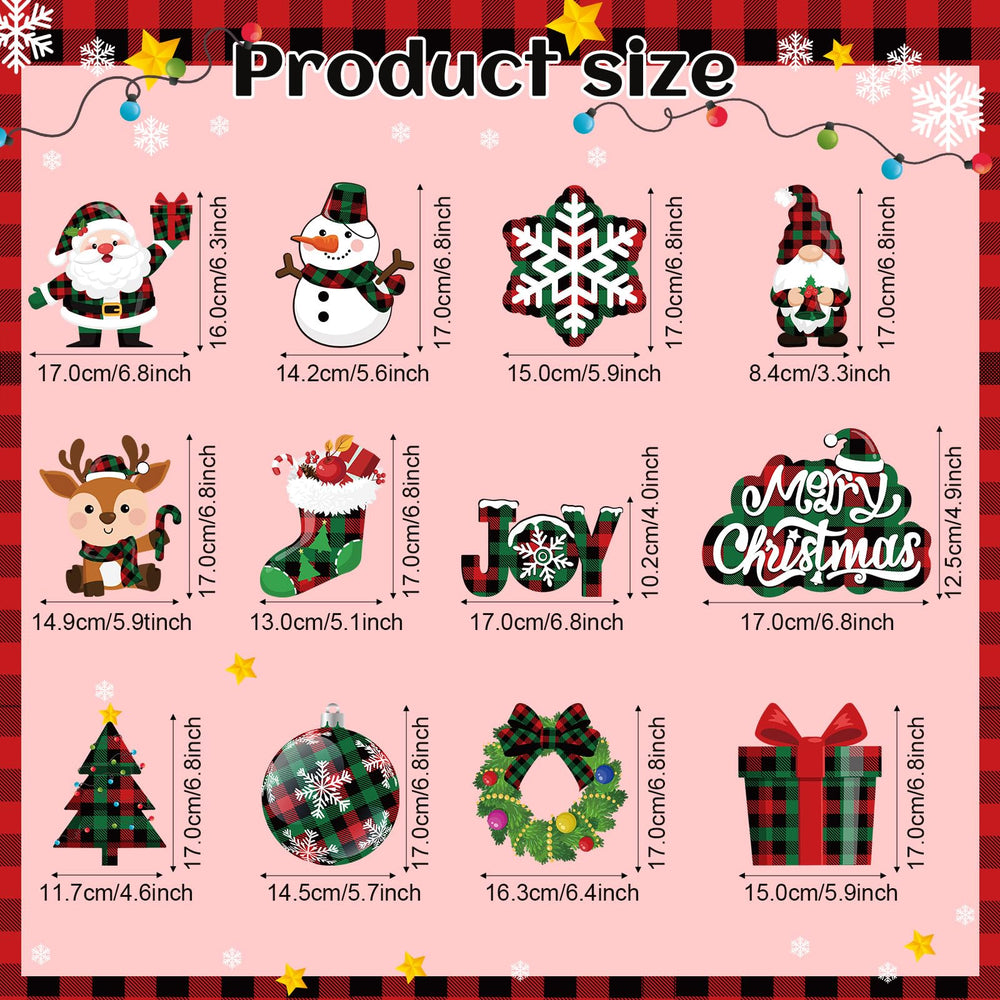 30 Pieces Christmas Hanging Foil Swirl Decorations Set Xmas Holiday Snowman Elk Sign Hanging Swirls Ceiling Decorations for Indoor Outdoor Happy Christmas Holiday Party Decor (Red, Black)