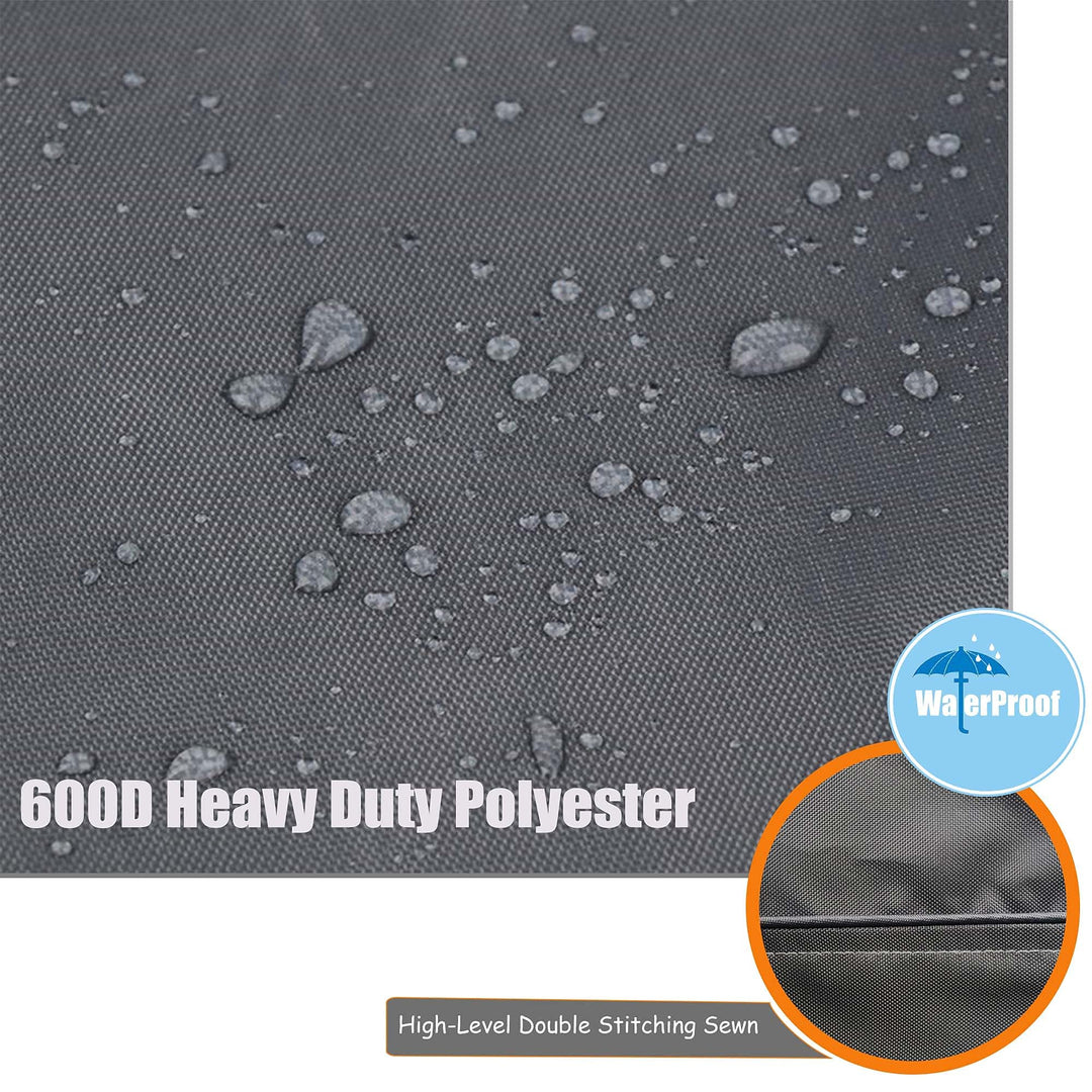Round Patio Furniture Covers, Waterproof Outdoor Table Chair Set Covers, All Weather Protection Patio Furniture Cover with Air Vent,72DIAx28H, Grey