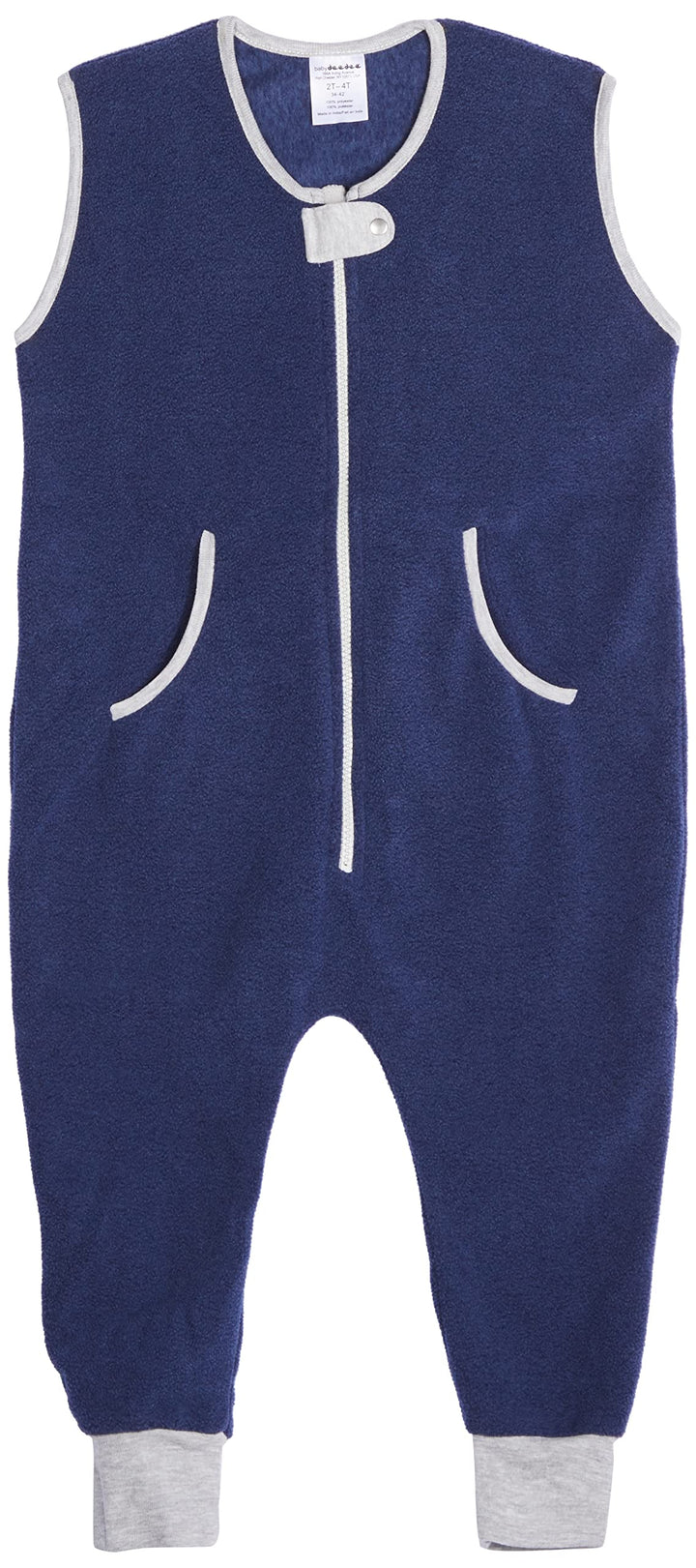 Fleece Sack with Feet, Sleep Kicker, Toddler Wearable Blanket Sleeper, Navy, 2-4T (Pack of 1)