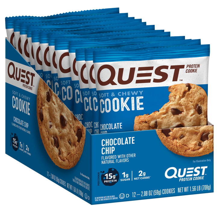 Chocolate Chip Protein Cookie; Keto Friendly; High Protein; Low Carb; 12 Count