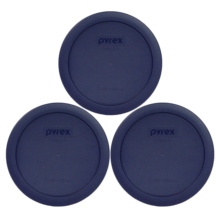 7201-PC 4-Cup Dark Blue Round Replacement Lids - 3 pack - Original Genuine - Made in the USA