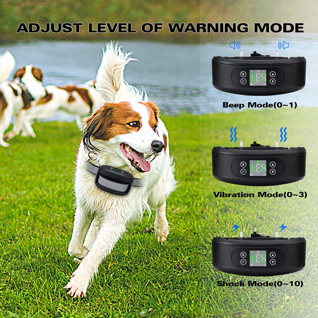 GPS Wireless Dog Fence, Electric Dog Fence with GPS, Range 100-3300 ft, Adjustable Warning Strength, Rechargeable, Pet Containment System, Harmless and Suitable for All Dogs