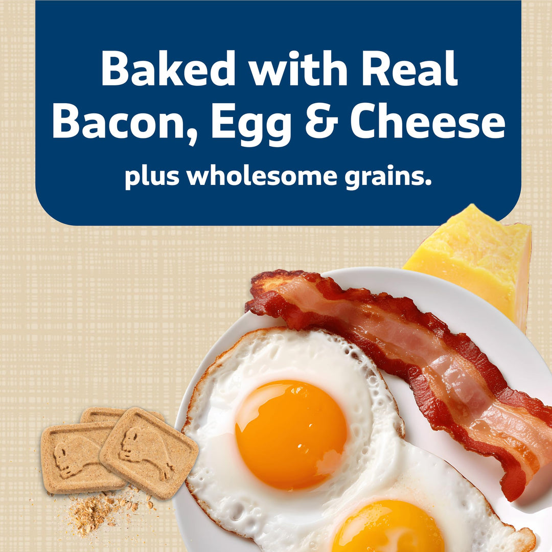Health Bars Crunchy Dog Biscuits, Oven-Baked With Natural Ingredients, Bacon, Egg & Cheese , 16-oz. Bag