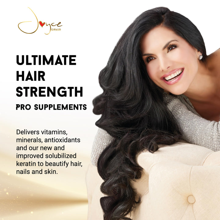 Joyce Giraud Ultimate Hair Strength Supplements 30-Day Supply, Scientifically Formulated to Reduce Hair Loss, 60 Capsules