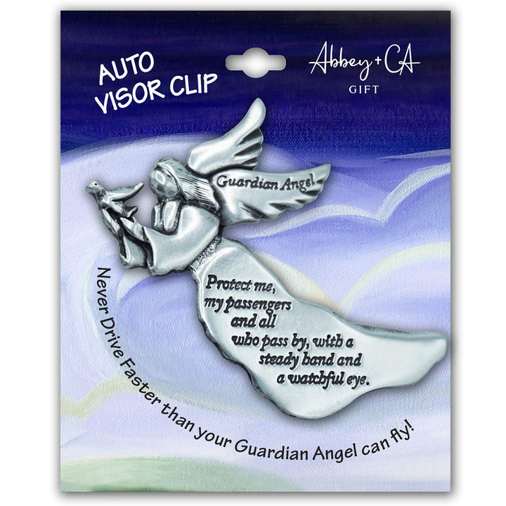 (Abbey & CA Gift Guardian Angel Sun Visor Clip, Multicolored