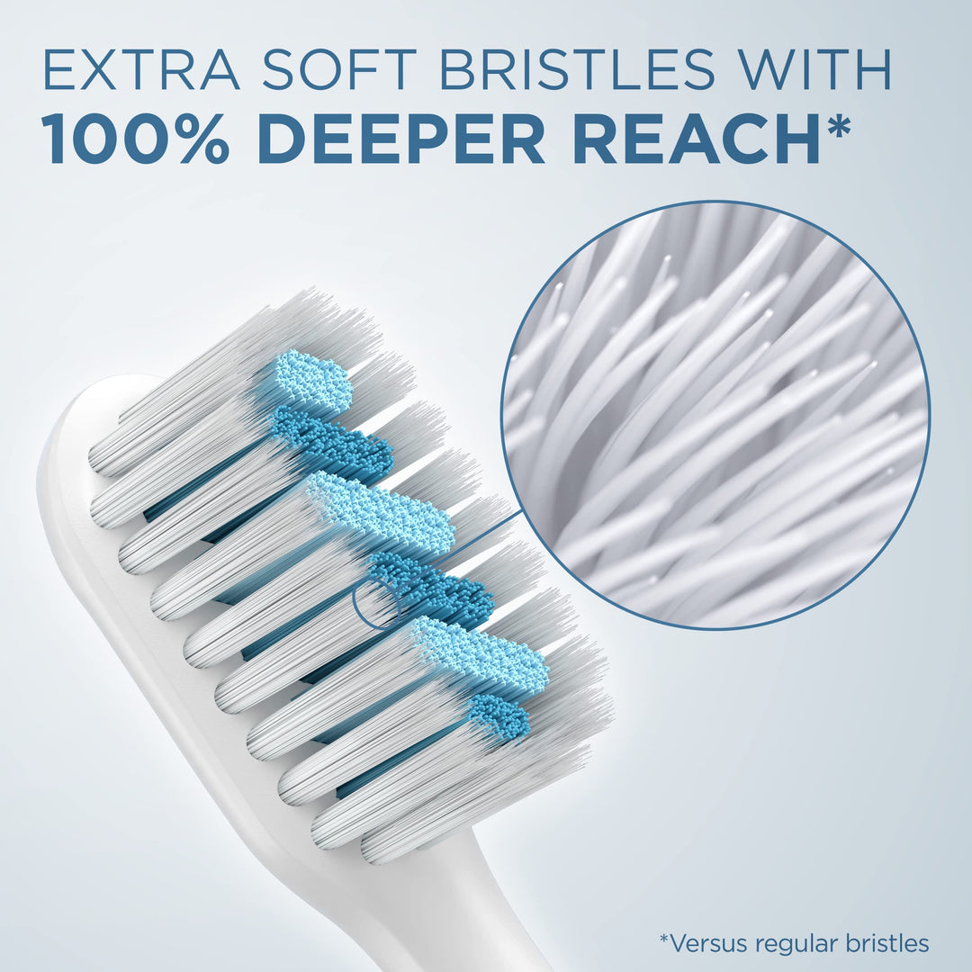 Clic Toothbrush Sensitive Clean Replacement Brush Heads, Black, 2 Count