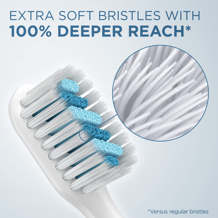 Clic Toothbrush Sensitive Clean Replacement Brush Heads, Black, 2 Count