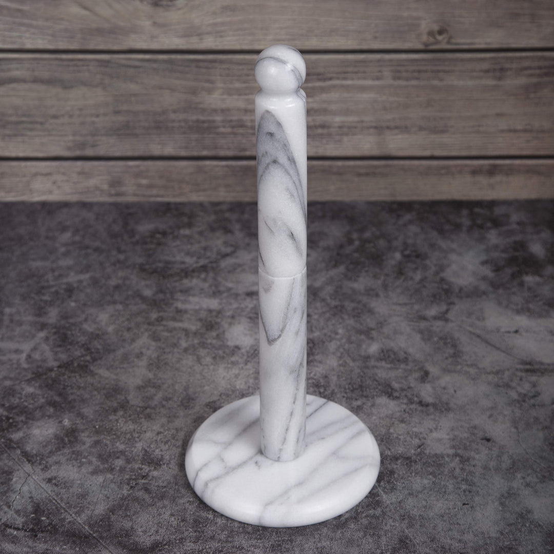 White Marble 12.5 High Paper Towel Holder