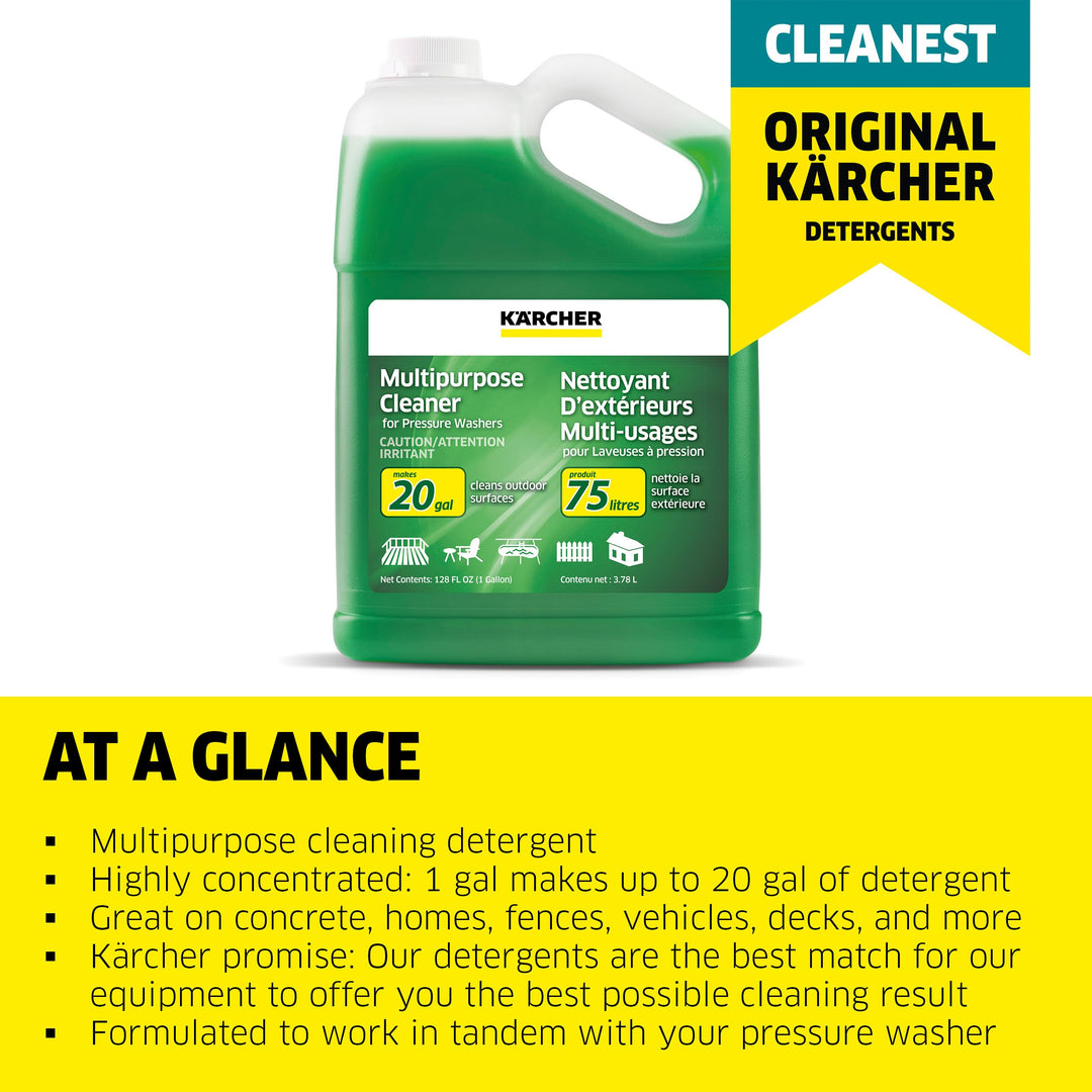 - Pressure Washer Multi-Purpose Cleaning Soap Concentrate – For All Outdoor Surfaces – 1 Gallon