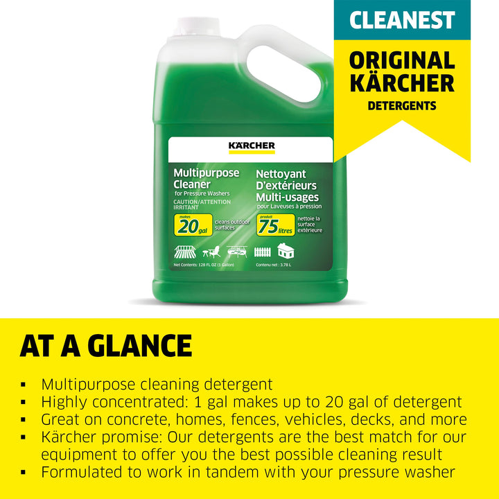 - Pressure Washer Multi-Purpose Cleaning Soap Concentrate – For All Outdoor Surfaces – 1 Gallon