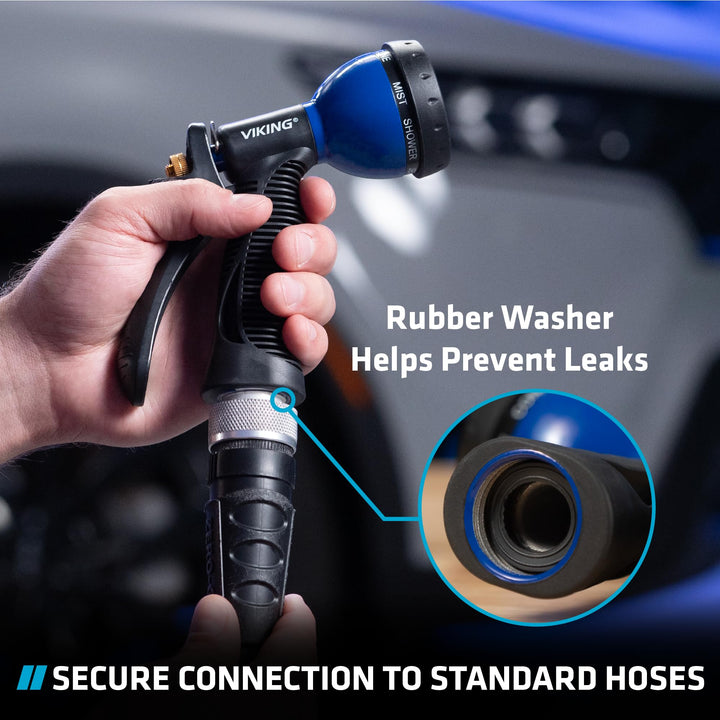 Hose Nozzle, Garden Hose Nozzle with 8 Spray Patterns, Adjustable Heavy Duty Water Hose for Washing Car, Watering Plants, Washing Pets, and Home Use