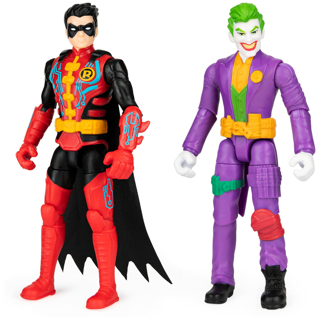 Batman 4-inch Robin and The Joker Action Figures for Boys with 6 Mystery Accessories, Kids Toys for Boys Aged 3 and up