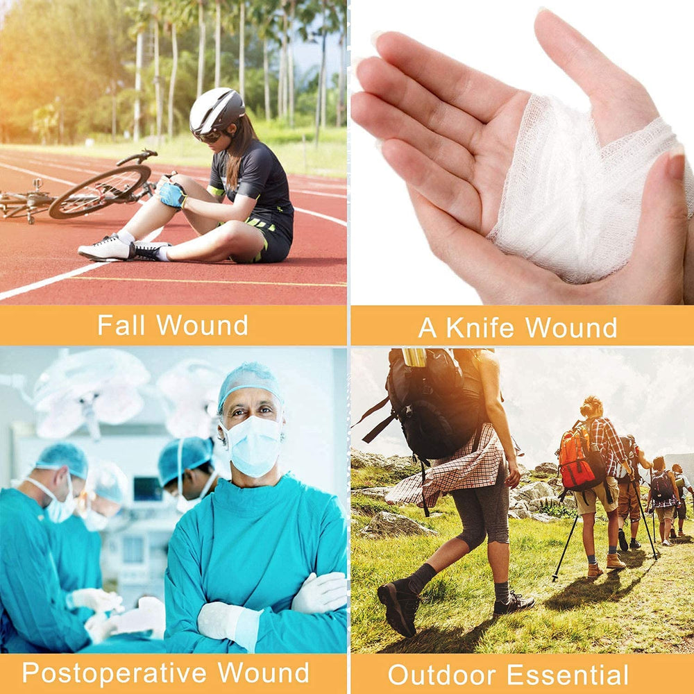 Cavallini Papers 4 Pcs Zip Stitch Sutures, Extra Large Band Aid, Waterproof Butterfly Strips Wound Closure, Hospital Grade Laceration Kit