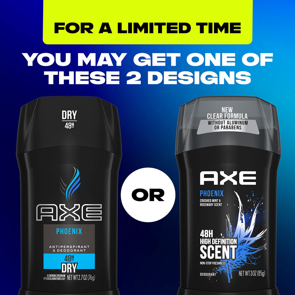 Phoenix Deodorant 48H Odor Protection Crushed Mint & Rosemary Aluminum Free Deodorant for Men 3 Ounce (Pack of 4)