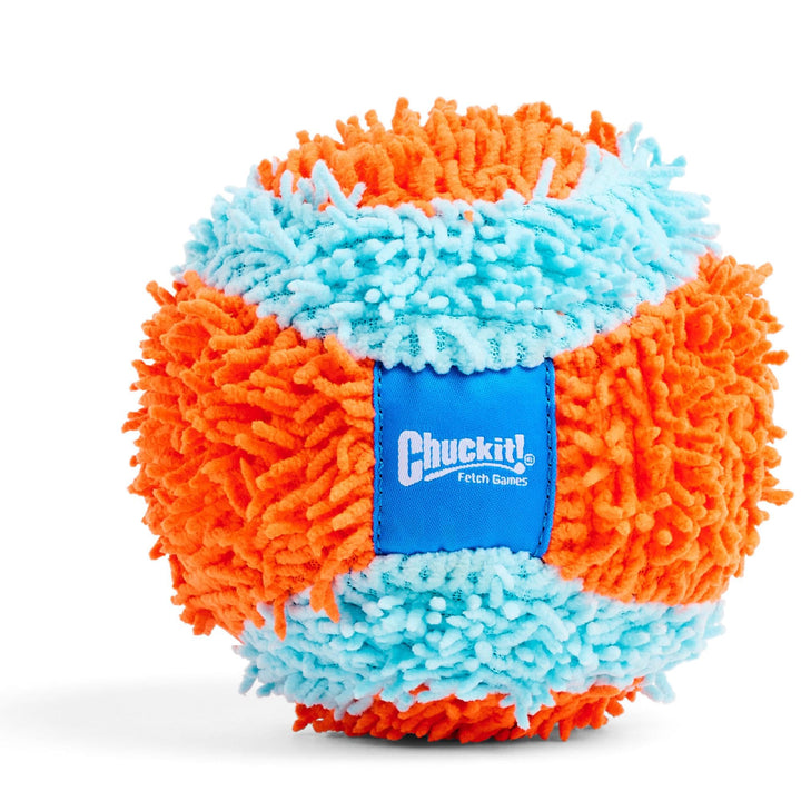 Indoor Fetch Ball Dog Toy for Dogs - Interactive Dog Toys for Boredom, 4.75 Inch, Orange and Blue