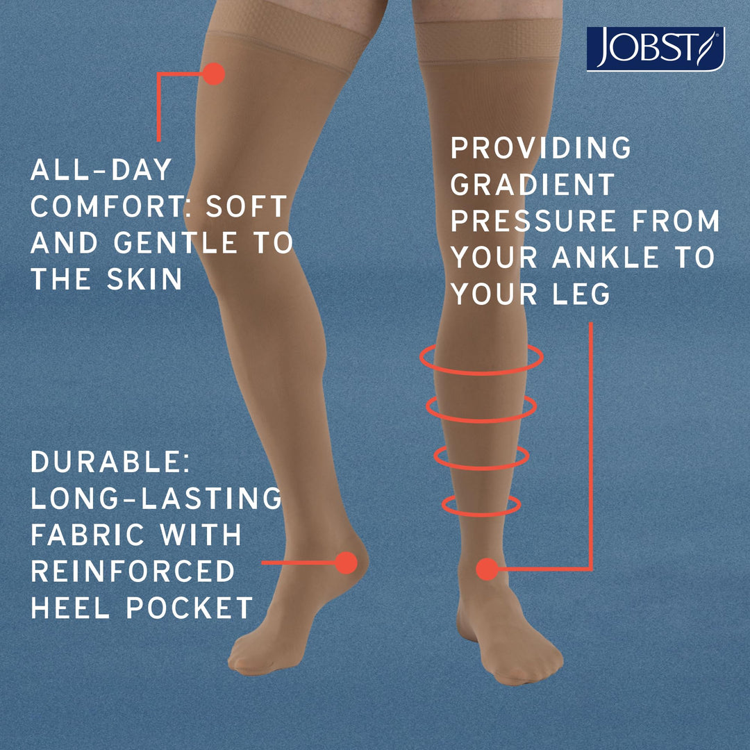 Jobst Stockings Thigh Hi Relief with Stay Up Silicone Band