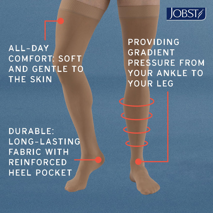 Jobst Stockings Thigh Hi Relief with Stay Up Silicone Band