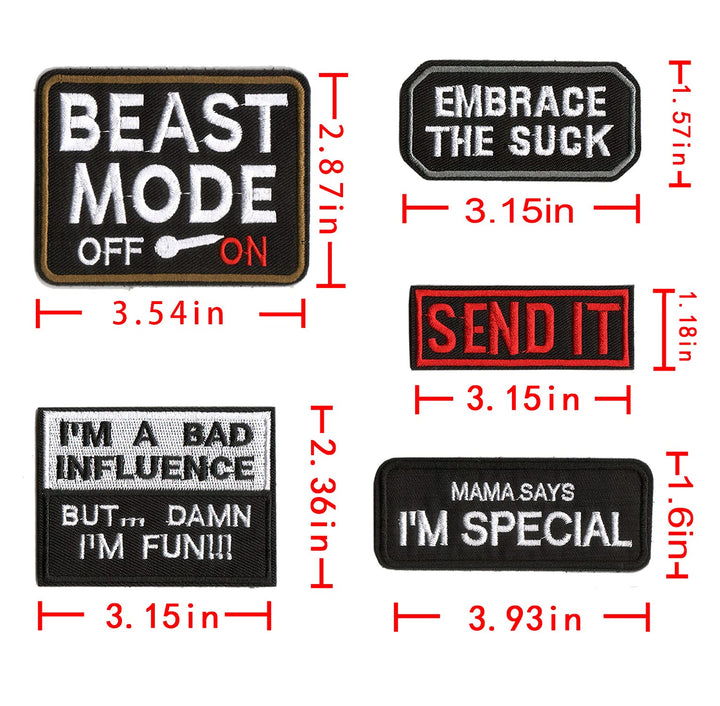 20 Pieces Funny Tactical Military Morale Patch Full Embroidery Patch Set for Caps,Bags,Backpacks,Clothes,Vest,Military Uniforms,Tactical Gears Etc. (Navy)