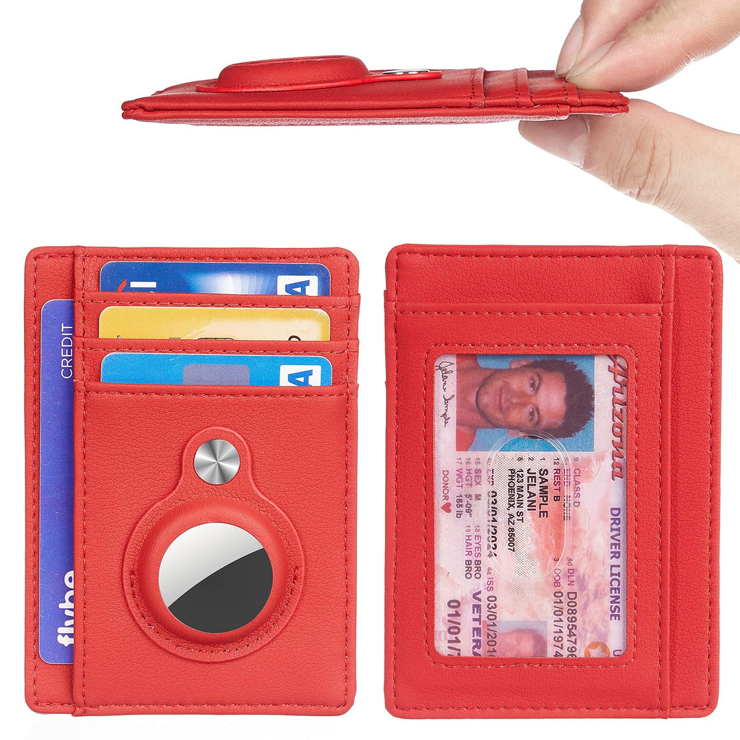Slim Minimalist Front Pocket Air Tag Wallet, Mens Wallet with Airtag Holder