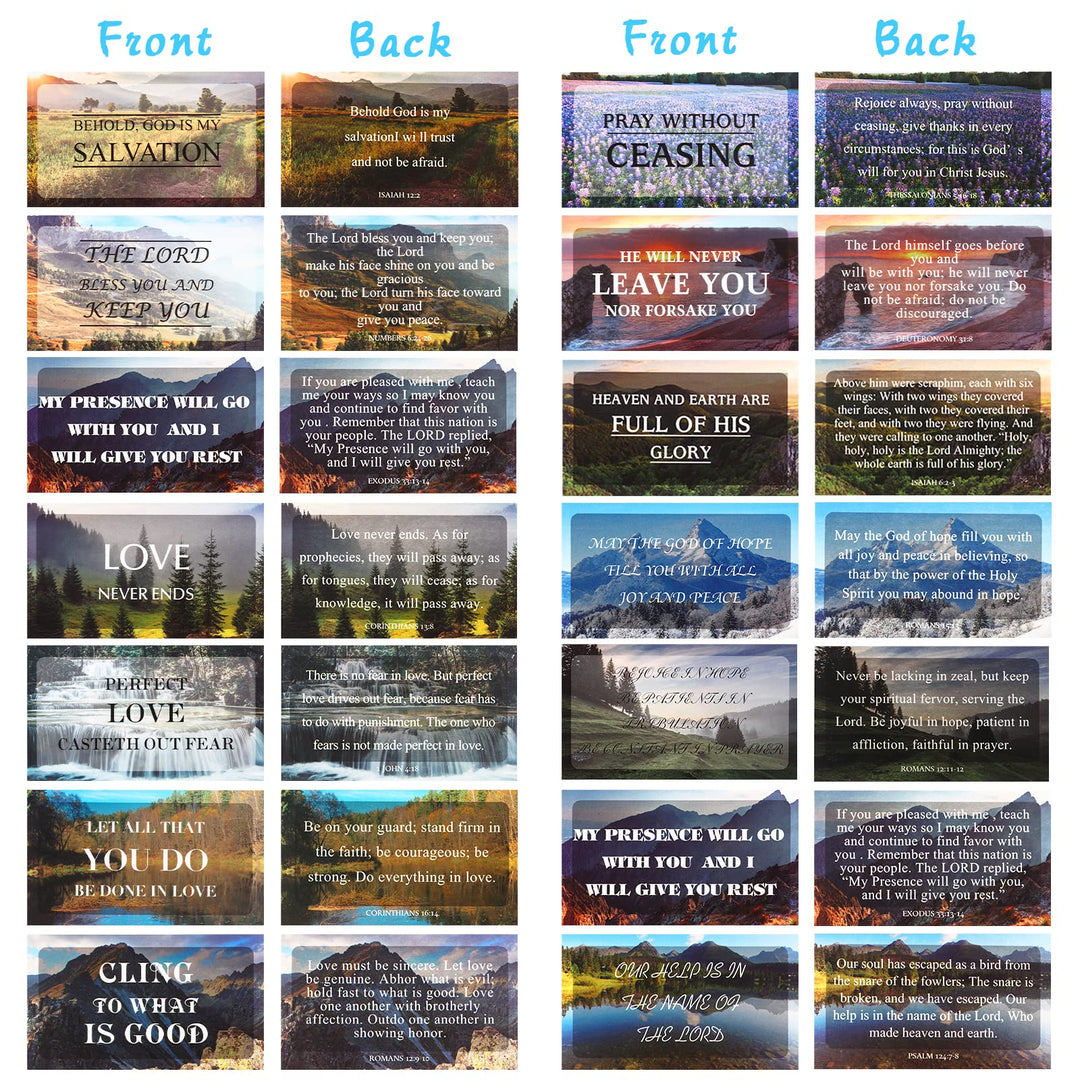 120 Pcs Bible Verse Cards with Full Scripture Prayer Cards Assorted Mini Inspirational Scripture Cards Christian Inspirational Quote Cards Encouragement Cards for Men Women Motivational Cards
