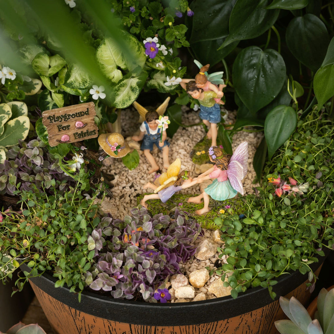 Fairies Garden Fairies, with Fairy Garden Accessories - Boy & Girl Garden Fairies - Fairy Garden Kit - Figurines for Miniature Garden - 4 Pieces
