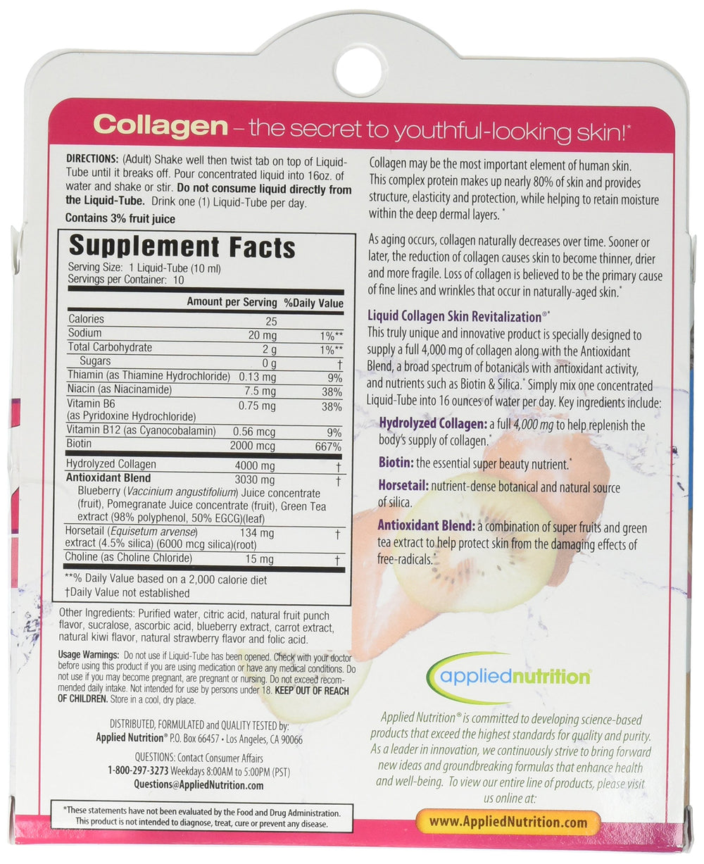 Liquid Collagen Skin Revitalization 10 Count 3.35 Fl Ounce