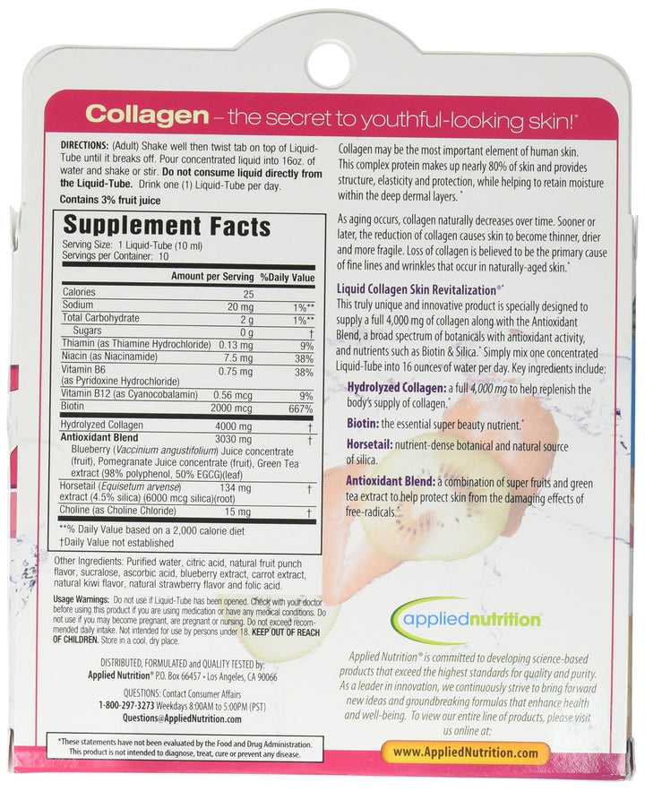 Liquid Collagen Skin Revitalization 10 Count 3.35 Fl Ounce
