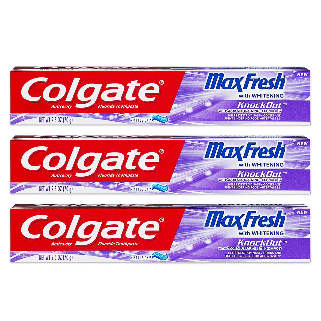 Max Fresh Knockout Gel Toothpaste, 2.5 Ounce Pack Of 3