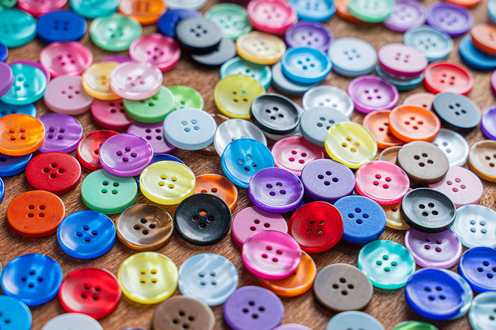 4/5 Inch (20mm, 32L) Round Large 4-Hole Resin Buttons in 27 Colors, Notions for Crafting, Sewing, Replacement, Knitting Handmade Baby and Kids Sweaters (Sweet Pink, 10 Buttons)