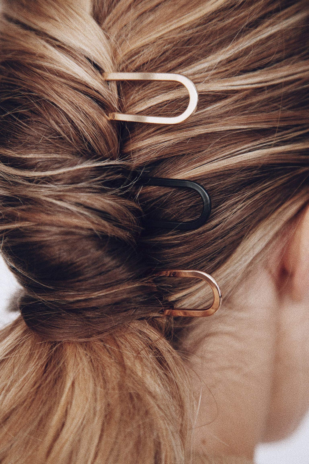 French Pin Set of 2 - U Shaped French Hair Pins for Buns, Chignons, Wedding Updo Hairstyles and Top Knots - Hair Styling Accessories for Women - Gold