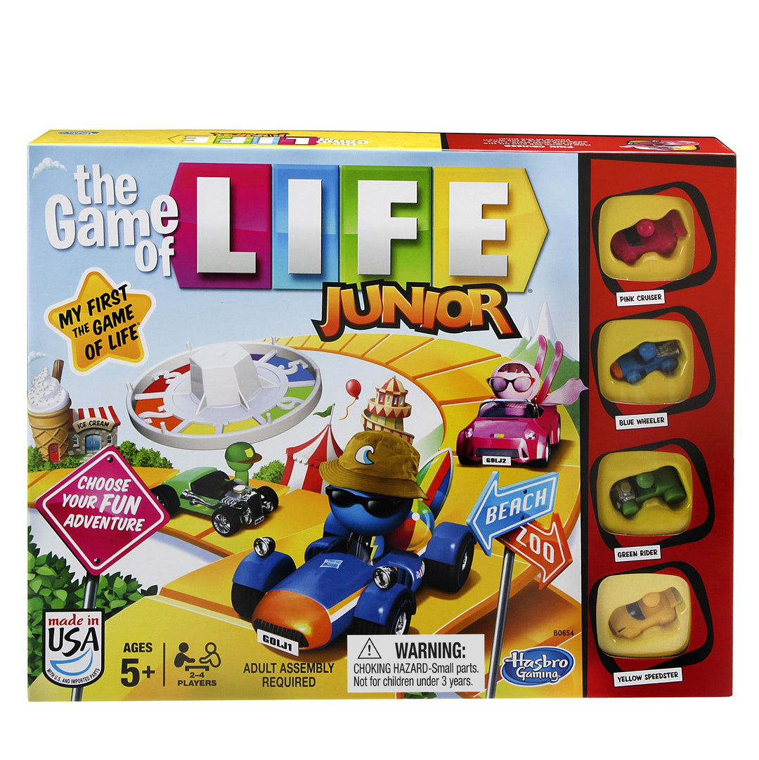 The Game of Life Junior Board Game | The Game of Life Game for Younger Kids | Ages 5 and Up | 2-4 Players | Family Games for Preschoolers | Kids Gifts