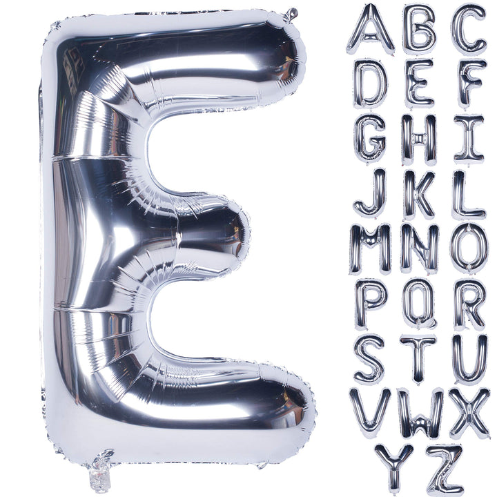 Letter Balloons 40 Inch Giant Jumbo Helium Foil Mylar for Party Decorations Silver E