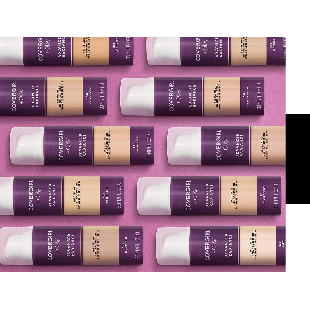 Advanced Radiance Age Defying Foundation Makeup, Creamy Natural 120, 1 Ounce (Packaging May Vary) Liquid Foundation Base