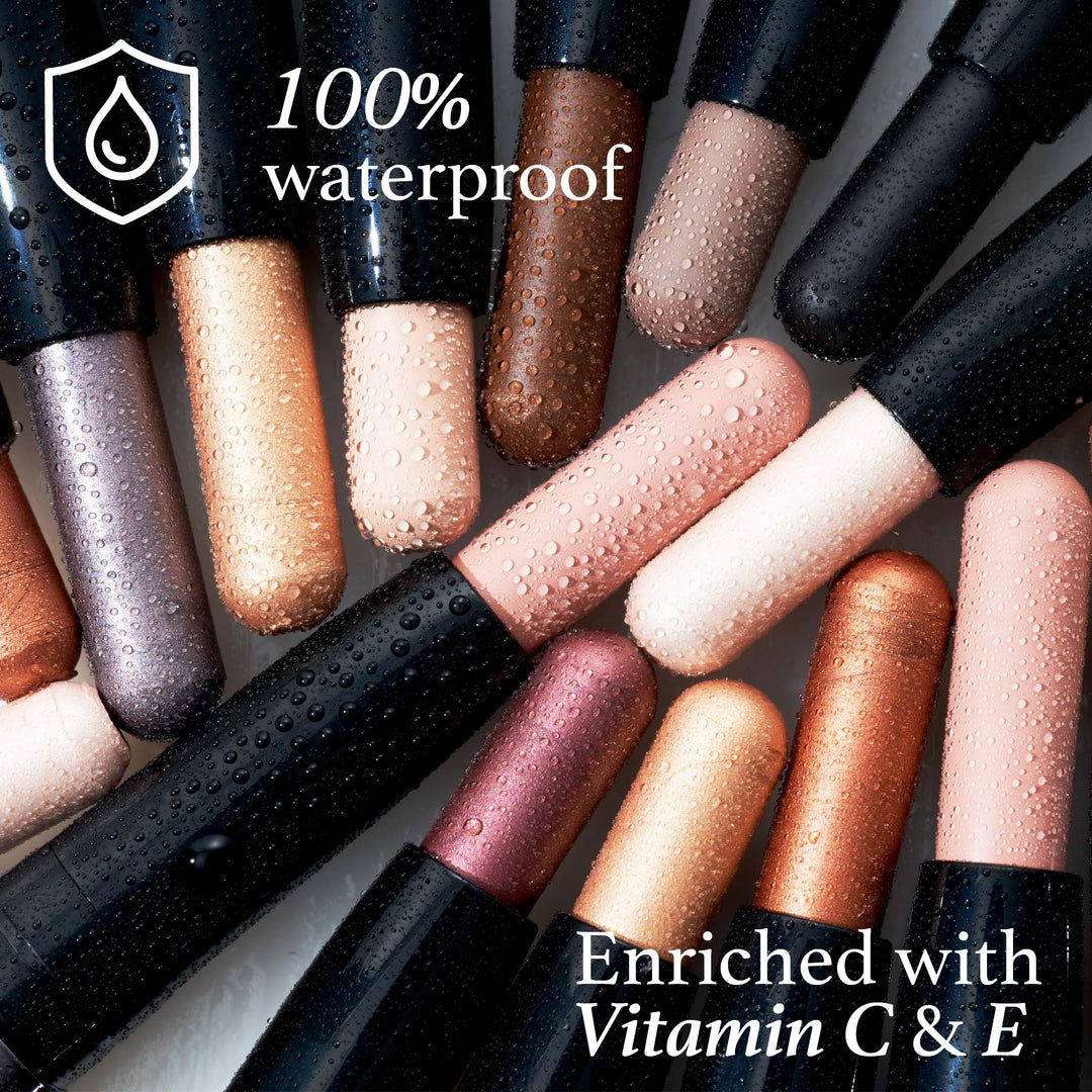 Eyeshadow 101 Crème-to-Powder Waterproof Eyeshadow Stick – Bronze Shimmer – Long-Lasting, Crease-Proof, Luminous Honey Brown Shimmer Eyeshadow with Built-in Smudger